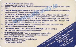 Limerick Treaty Callcard (back)