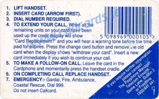 Easter 1993 Callcard (back)