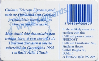 An tOireachtas 1995 Callcard (back)