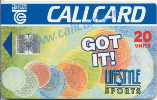Lifestyle Sports 1995 Callcard (front)