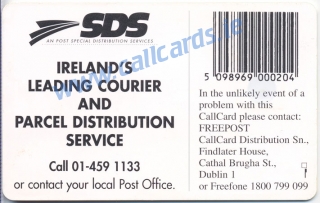 SDS (S.D.S) Callcard (back)