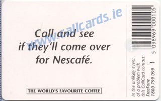 Nescafe Coffee Callcard (back)