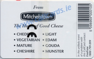 Mitchelstown Cheese Callcard (back)