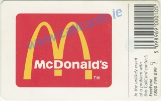 McDonalds Callcard (back)