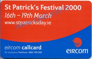 St. Patrick's Day Festival 2000 Callcard (back)