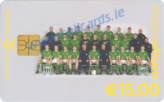 Irish Football Team World Cup 2002 Callcard (front)