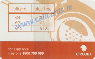 Eircom Callcard €15 (back)