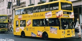 Dublin Bus KD348 O'Connell Street September 1991 in Telecom Eireann Callcard livery